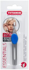 TITANIA стальной пинцет INOX, с синей ручкой цена и информация | Кисти для макияжа, спонжи | 220.lv