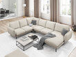 Stūra dīvāns Cosmopolitan Design Panoramic Vienna, gaišas smilškrāsas/melns cena un informācija | Stūra dīvāni | 220.lv