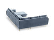 Stūra dīvāns Cosmopolitan Design Panoramic Vienna, gaiši zils цена и информация | Stūra dīvāni | 220.lv