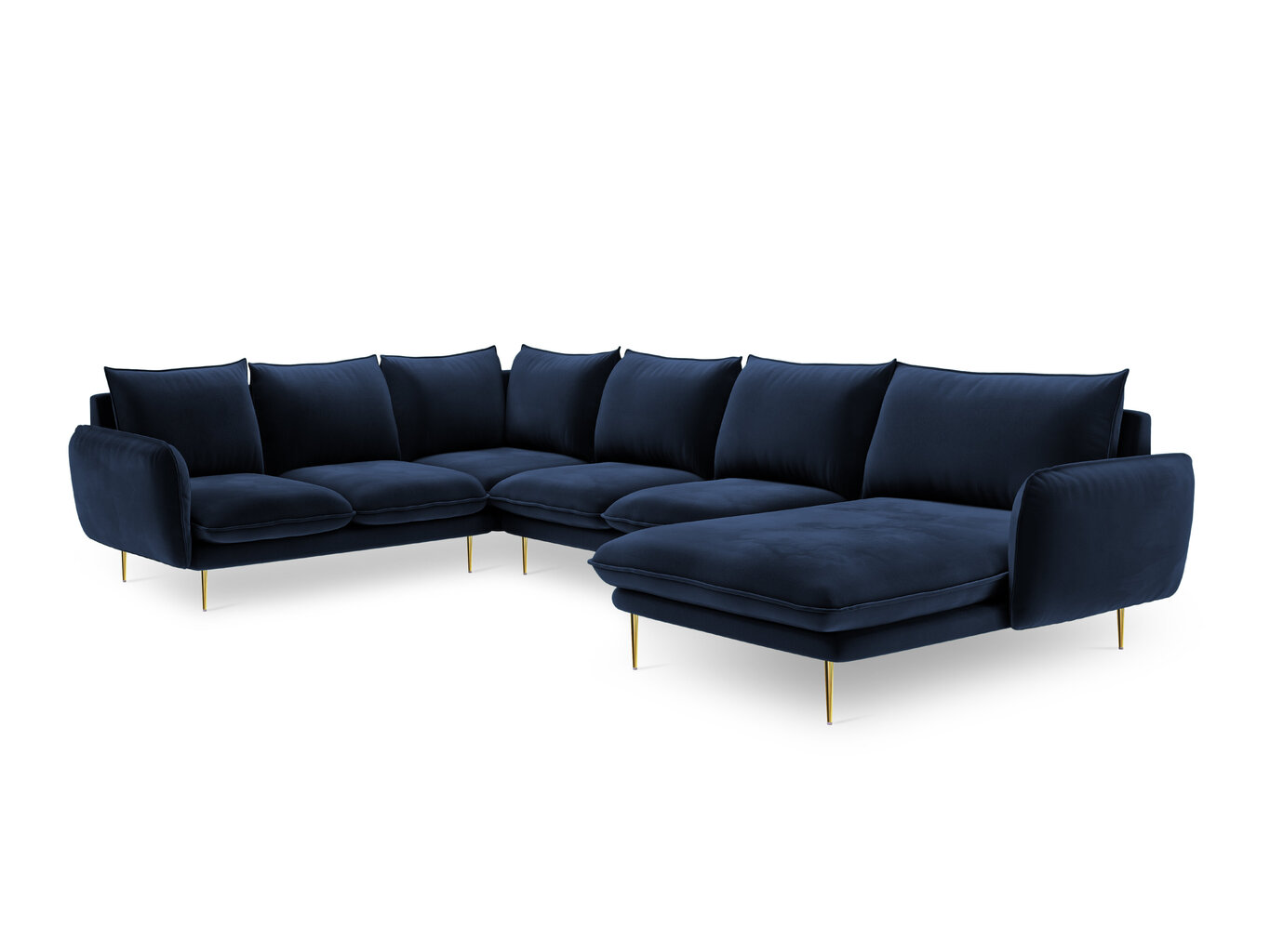 Stūra dīvāns Cosmopolitan Design Panoramic Vienna, zils cena un informācija | Stūra dīvāni | 220.lv