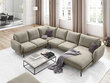 Stūra dīvāns Cosmopolitan Design Panoramic Vienna, smilškrāsas/melnas krāsas cena un informācija | Stūra dīvāni | 220.lv