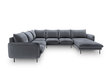 Stūra dīvāns Cosmopolitan Design Panoramic Vienna, pelēks/melns цена и информация | Stūra dīvāni | 220.lv