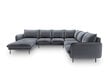 Stūra dīvāns Cosmopolitan Design Panoramic Vienna, pelēks/melns cena un informācija | Stūra dīvāni | 220.lv