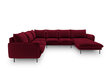 Stūra dīvāns Cosmopolitan Design Panoramic Vienna, sarkans/melns cena un informācija | Stūra dīvāni | 220.lv