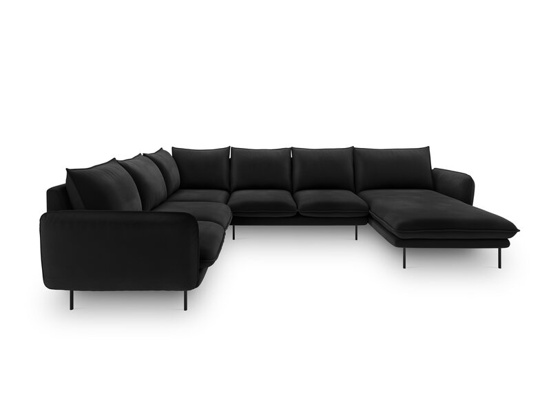 Stūra dīvāns Cosmopolitan Design Panoramic Vienna, melns cena