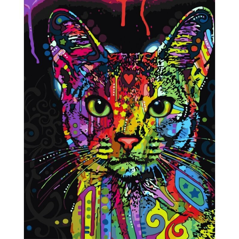 Gleznošanas komplekts pēc numuriem - Ēģiptes kaķis, 40x50 цена и информация | Gleznas pēc numuriem | 220.lv