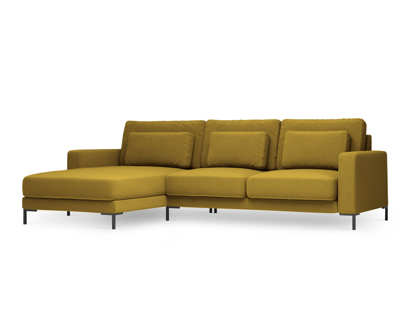Stūra dīvāns Interieurs86 Seine, dzeltens цена и информация | Stūra dīvāni | 220.lv