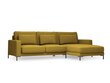 Stūra dīvāns Interieurs86 Seine, dzeltens cena un informācija | Stūra dīvāni | 220.lv