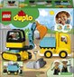 10931 LEGO® DUPLO Kravas automašīna un kāpurķēžu ekskavators cena un informācija | Konstruktori | 220.lv