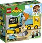 10931 LEGO® DUPLO Kravas automašīna un kāpurķēžu ekskavators cena un informācija | Konstruktori | 220.lv