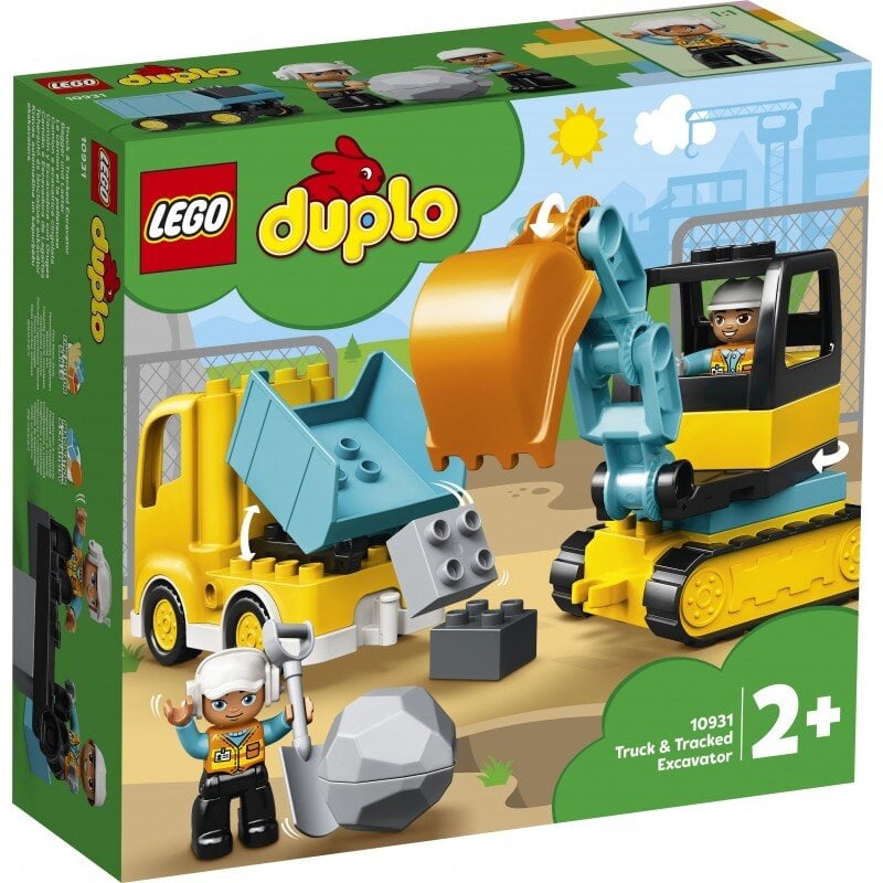 10931 LEGO® DUPLO Kravas automašīna un kāpurķēžu ekskavators цена и информация | Konstruktori | 220.lv