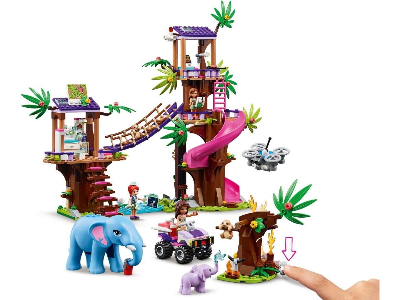 41424 LEGO® Friends Glābšanas bāze džungļos cena un informācija | Konstruktori | 220.lv