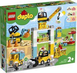 10933 LEGO® DUPLO Town Башенный кран и строительство цена и информация | Конструкторы и кубики | 220.lv