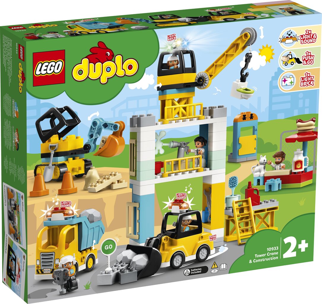 10933 LEGO® DUPLO Celtnis un būvlaukums cena un informācija | Konstruktori | 220.lv