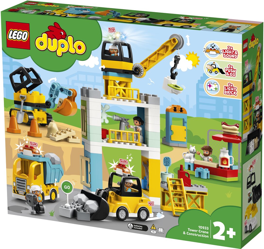 10933 LEGO® DUPLO Celtnis un būvlaukums cena un informācija | Konstruktori | 220.lv