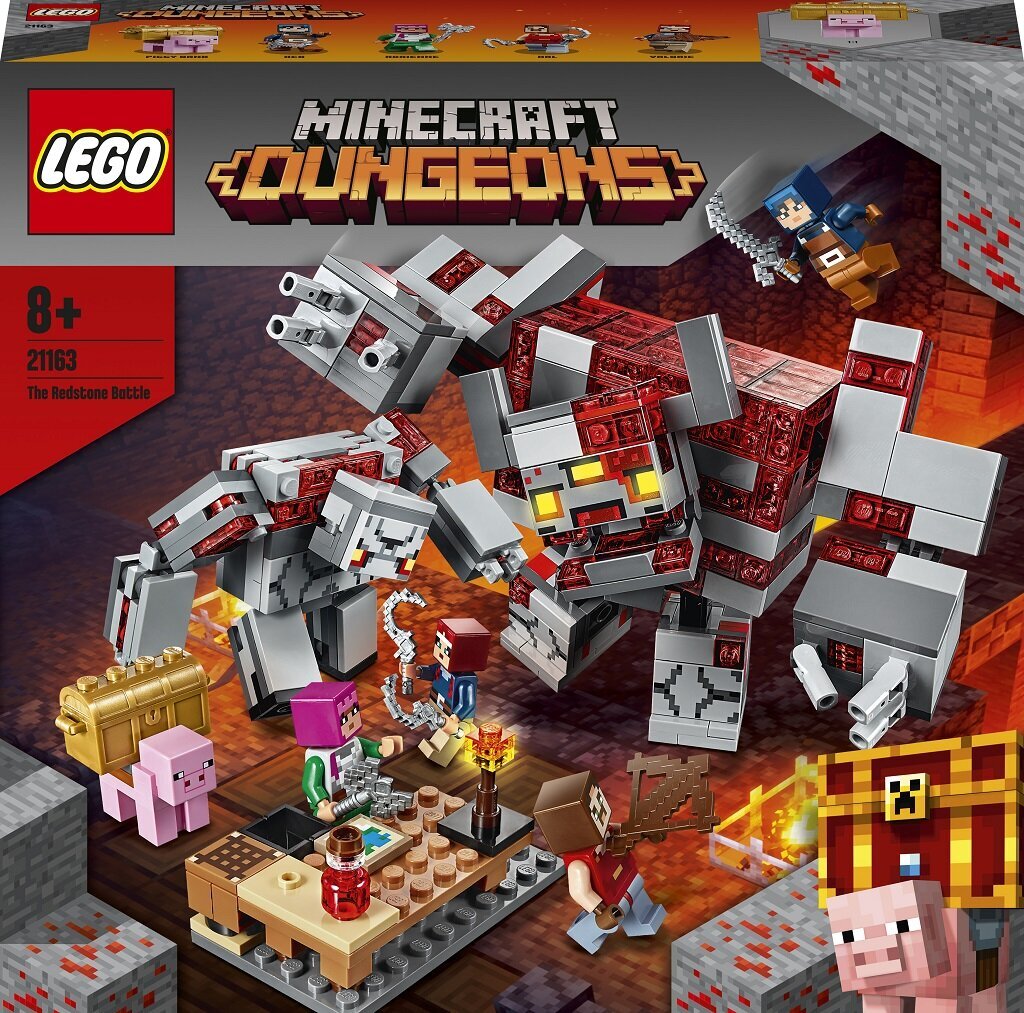 21163 LEGO® Minecraft Sarkanakmens kaujas cena un informācija | Konstruktori | 220.lv