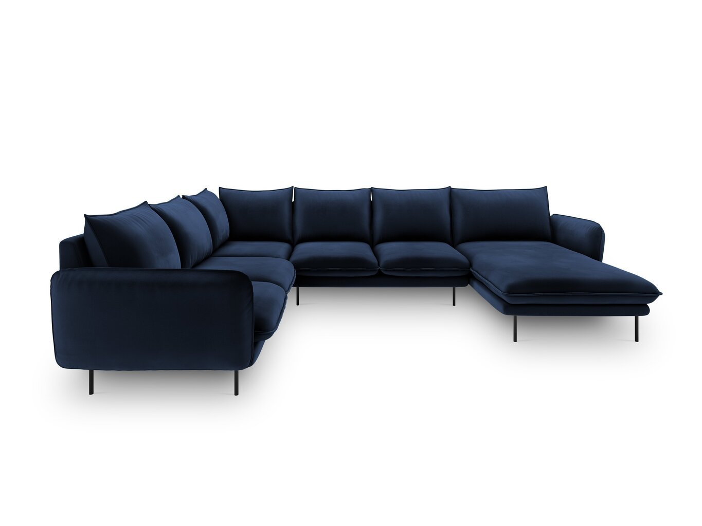 Stūra dīvāns Cosmopolitan Design Panoramic Vienna, zils/melns цена и информация | Stūra dīvāni | 220.lv