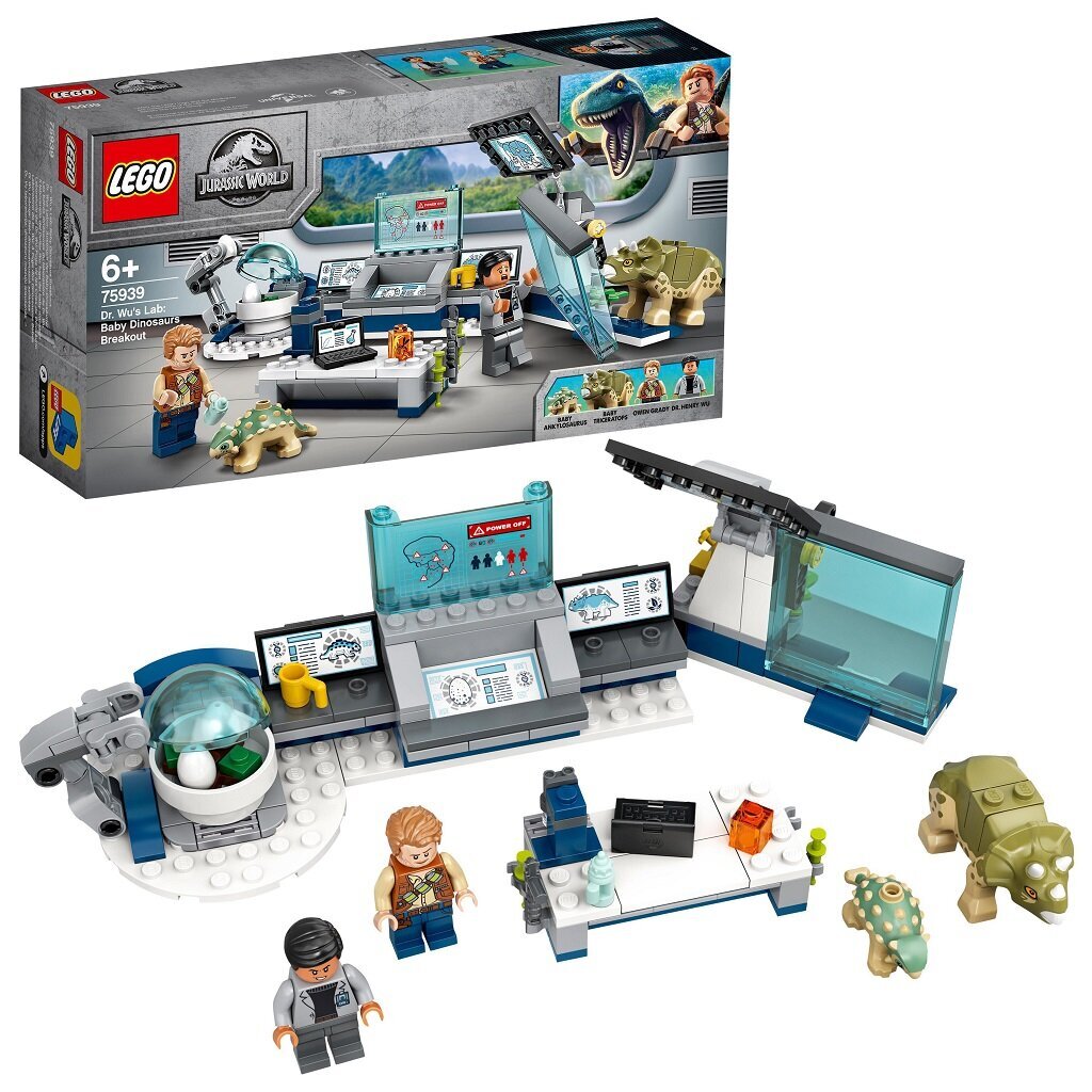 75939 LEGO® Jurassic World Dinozauru mazuļu izlaušanās cena un informācija | Konstruktori | 220.lv