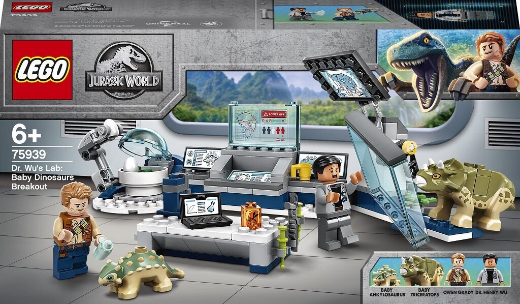 75939 LEGO® Jurassic World Dinozauru mazuļu izlaušanās cena un informācija | Konstruktori | 220.lv