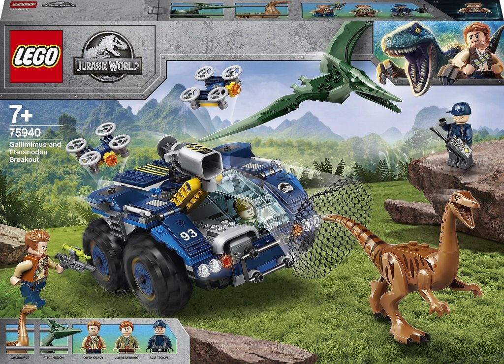 75940 LEGO® Jurassic World Побег Галимимса и Претанодона. цена | 220.lv