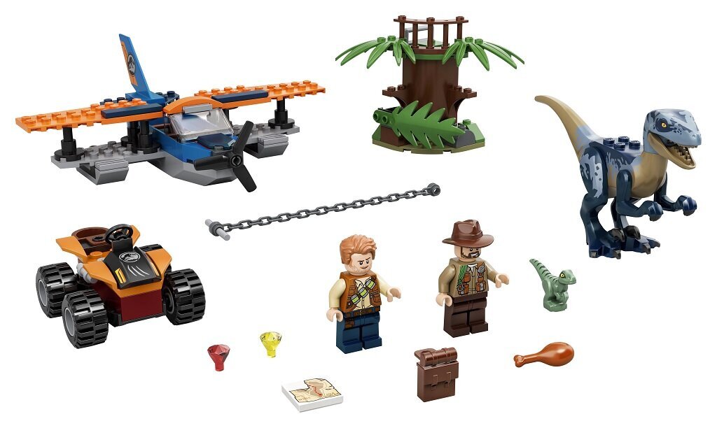 75942 LEGO® Jurassic World Velociraptors: glābšanas misija ar divplāksni cena un informācija | Konstruktori | 220.lv