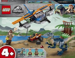 75942 LEGO® Jurassic World Велопциратор: Спасательная миссия на самолете цена и информация | Конструкторы и кубики | 220.lv