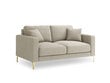 Divvietīgs dīvāns Kooko Home Poeme, smilškrāsas/zelta krāsas cena un informācija | Dīvāni | 220.lv