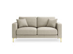 Divvietīgs dīvāns Kooko Home Poeme, smilškrāsas/zelta krāsas