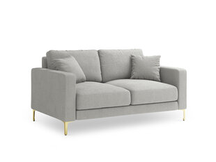 Divvietīgs dīvāns Kooko Home Poeme, gaiši pelēks/zelta krāsas cena un informācija | Dīvāni | 220.lv
