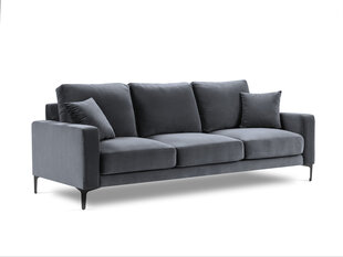 Трехместный бархатный диван Kooko Home Harmony, темно-серый цена и информация | Диваны | 220.lv