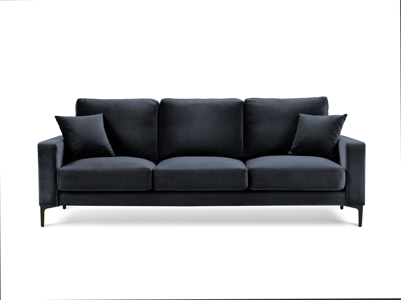 Trīsvietīgs samta dīvāns Kooko Home Harmony, tumši zils cena un informācija | Dīvāni | 220.lv