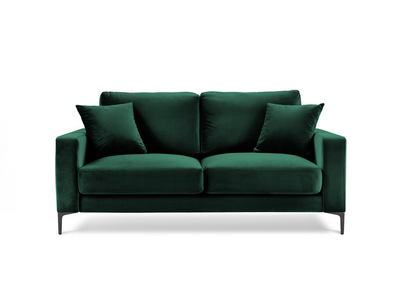 Divvietīgs samta dīvāns Kooko Home Harmony, tumši zaļš цена и информация | Dīvāni | 220.lv