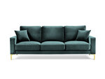 Trīsvietīgs samta dīvāns Kooko Home Poeme, zaļš
