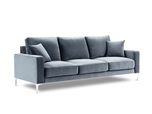 Трехместный бархатный диван Kooko Home Lyrique, светло-синий цена и информация | Диваны | 220.lv