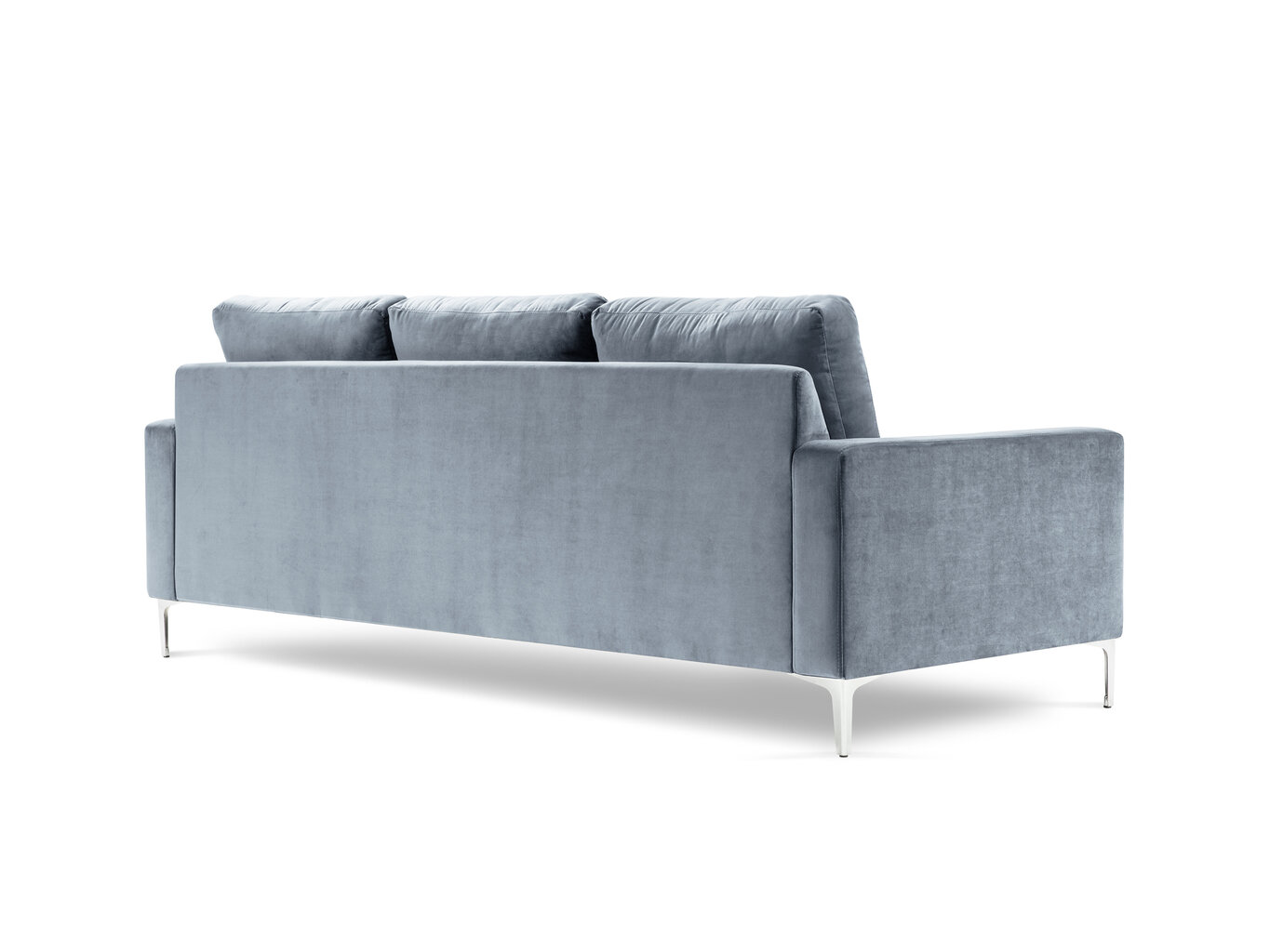 Trīsvietīgs samta dīvāns Kooko Home Lyrique, gaiši zils цена и информация | Dīvāni | 220.lv