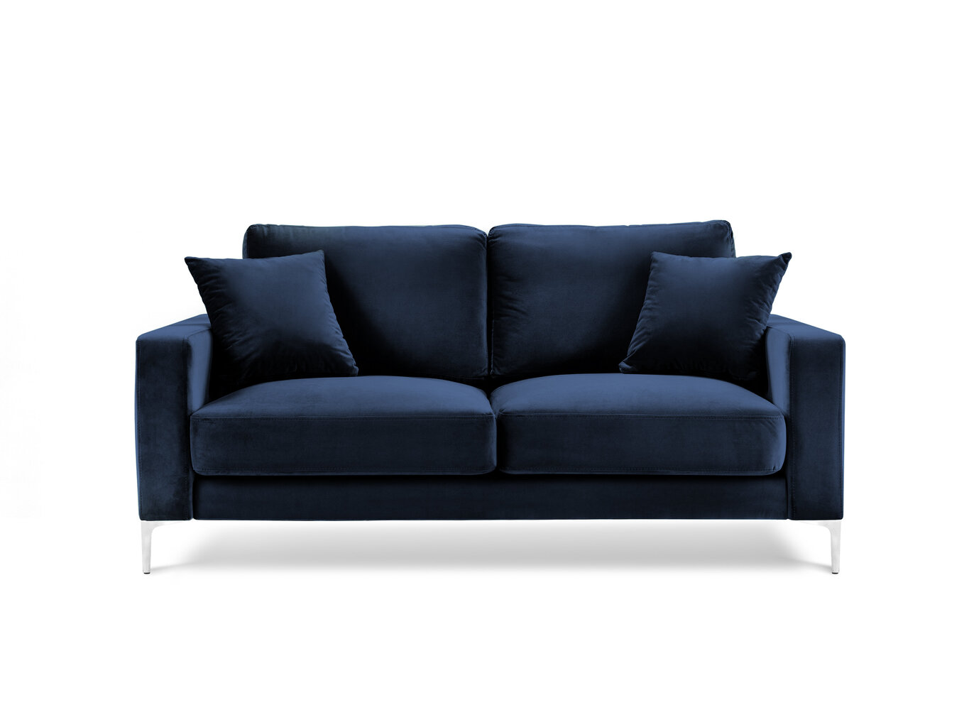Divvietīgs samta dīvāns Kooko Home Lyrique, zils cena un informācija | Dīvāni | 220.lv
