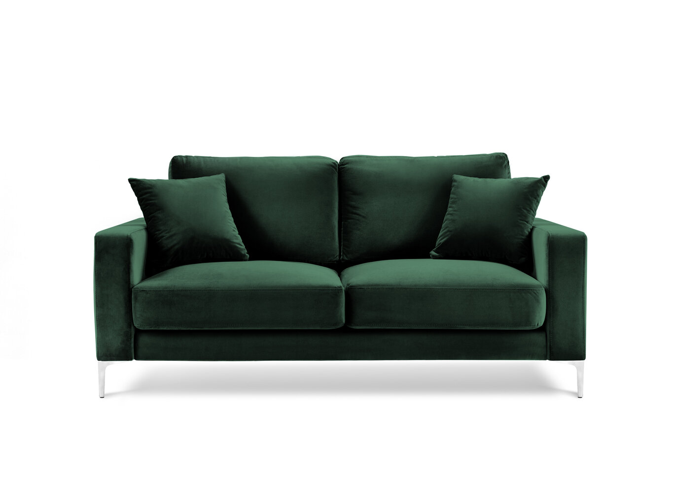 Divvietīgs samta dīvāns Kooko Home Lyrique, tumši zaļš цена и информация | Dīvāni | 220.lv