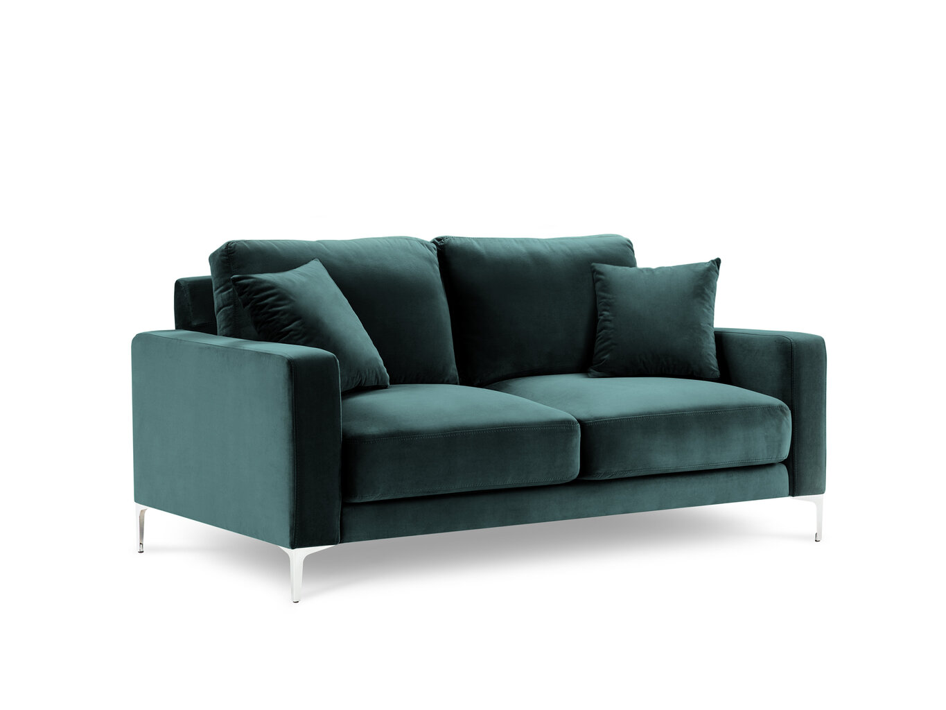 Divvietīgs samta dīvāns Kooko Home Lyrique, zaļš cena un informācija | Dīvāni | 220.lv