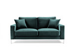 Двухместный бархатный диван Kooko Home Lyrique, зеленый