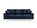 Трехместный бархатный диван Kooko Home Poeme, синий