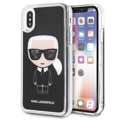 Karl Lagerfeld telefona vāciņš paredzēts iPhone X / Xs, caurspīdīgs - melns cena un informācija | Telefonu vāciņi, maciņi | 220.lv