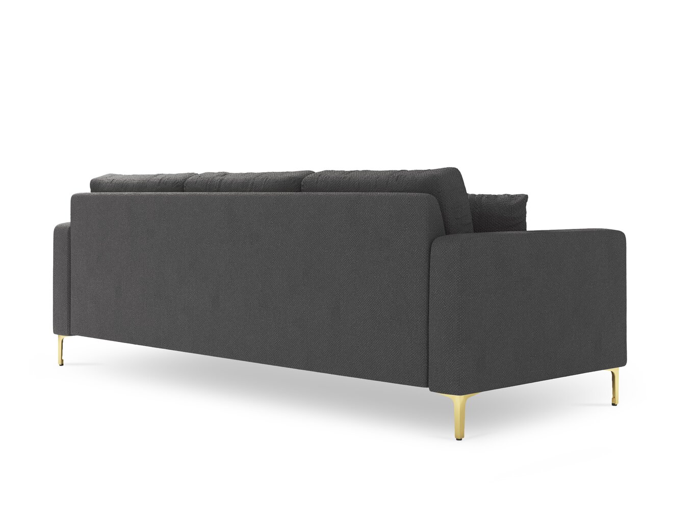 Trīsvietīgs dīvāns Kooko Home Poeme, tumši pelēks/zelta krāsas цена и информация | Dīvāni | 220.lv