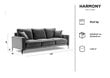 Trīsvietīgs samta dīvāns Kooko Home Harmony, tumši zaļš цена и информация | Dīvāni | 220.lv