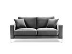 Двухместный бархатный диван Kooko Home Lyrique, серый