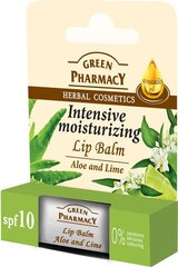 Lūpu balzams ar alveju un zaļo citronu Green Pharmacy SPF 10 3,6 g cena un informācija | Lūpu krāsas, balzāmi, spīdumi, vazelīns | 220.lv