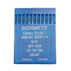 Набор игл для промышленных швейных машин Schmetz B-27 № 90 10 шт. цена и информация | Принадлежности для шитья | 220.lv