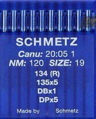 Набор игл для промышленных швейных машин «Schmetz» 134(R) № 120 10 шт.  цена и информация | Принадлежности для шитья | 220.lv