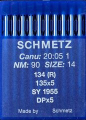 Набор игл для промышленных швейных машин «Schmetz» 134(R) № 90 10 шт.  цена и информация | Принадлежности для шитья | 220.lv