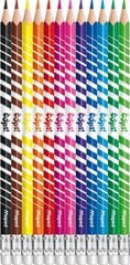 Krāsainie zīmuļi ColorPeps Oops! 12gab. ar gumiju cena un informācija | Modelēšanas un zīmēšanas piederumi | 220.lv