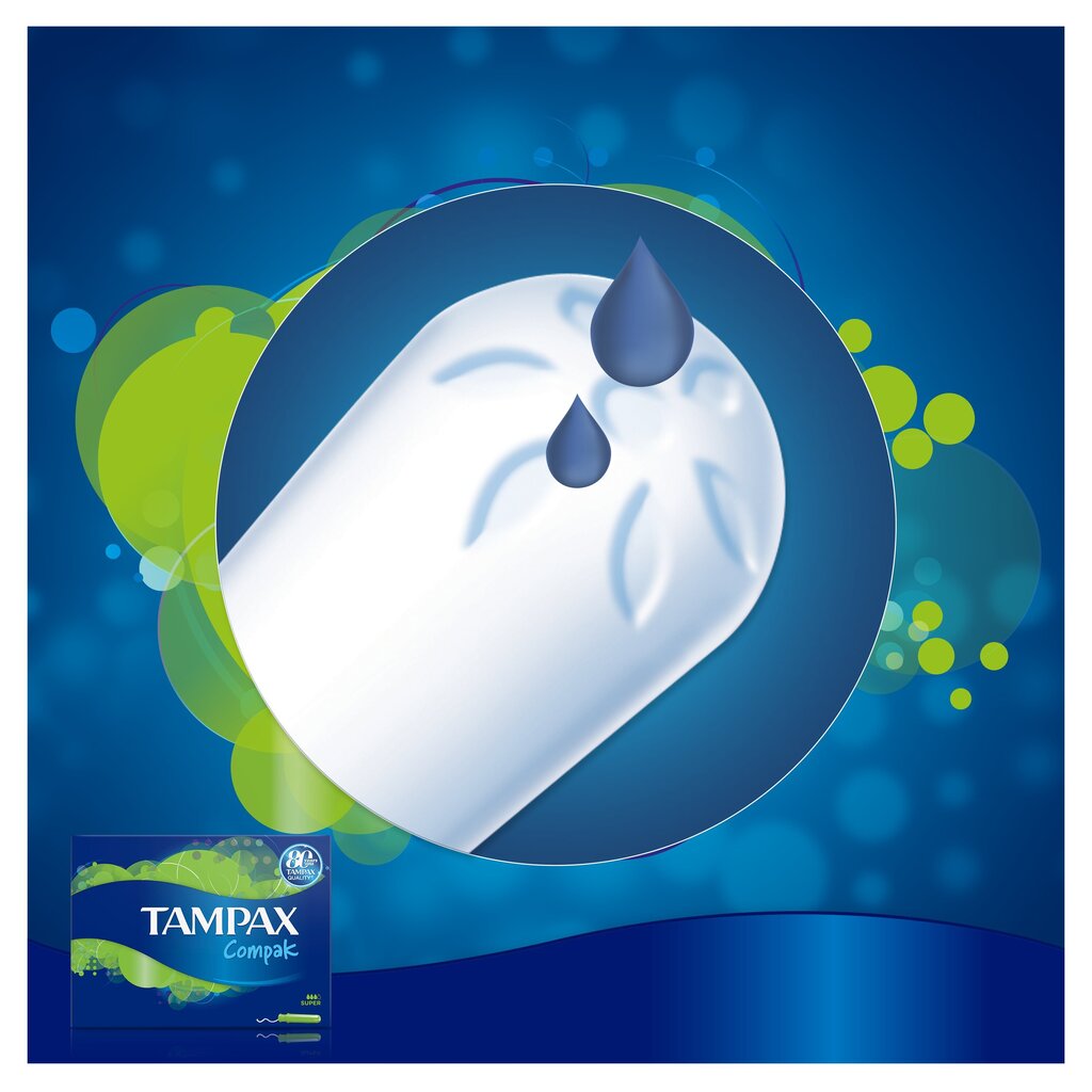 Tamponi TAMPAX Compak Super, 16 gab. цена и информация | Tamponi, higiēniskās paketes, ieliktnīši | 220.lv